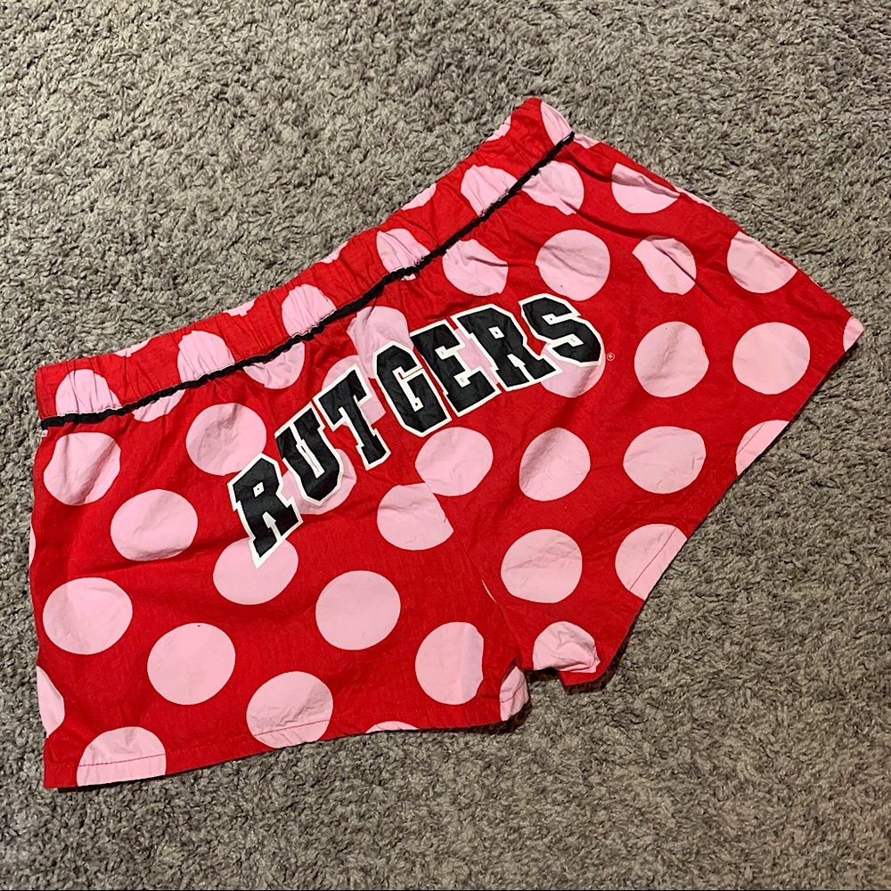 NEW Rutgers University Polka Dot Pajama Shorts (L)